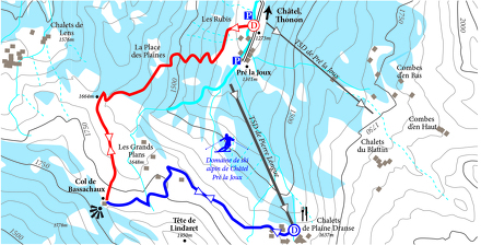 Snowshoe trail - Col de Bassachaux Plaine Dranse